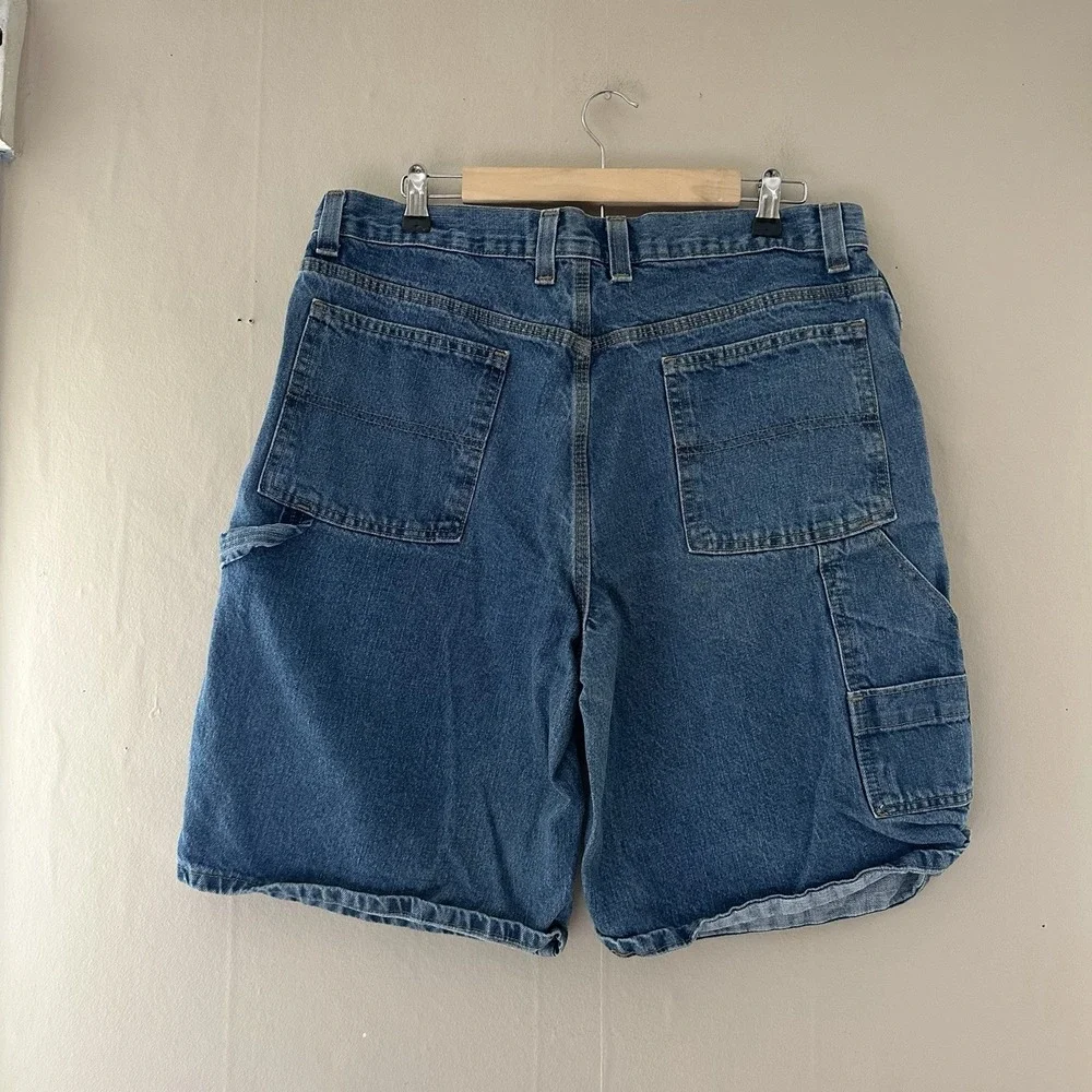 Y2K Faded Glory Mens Carpenter Shorts Size 36 Denim Jeans Jorts Skater Grunge